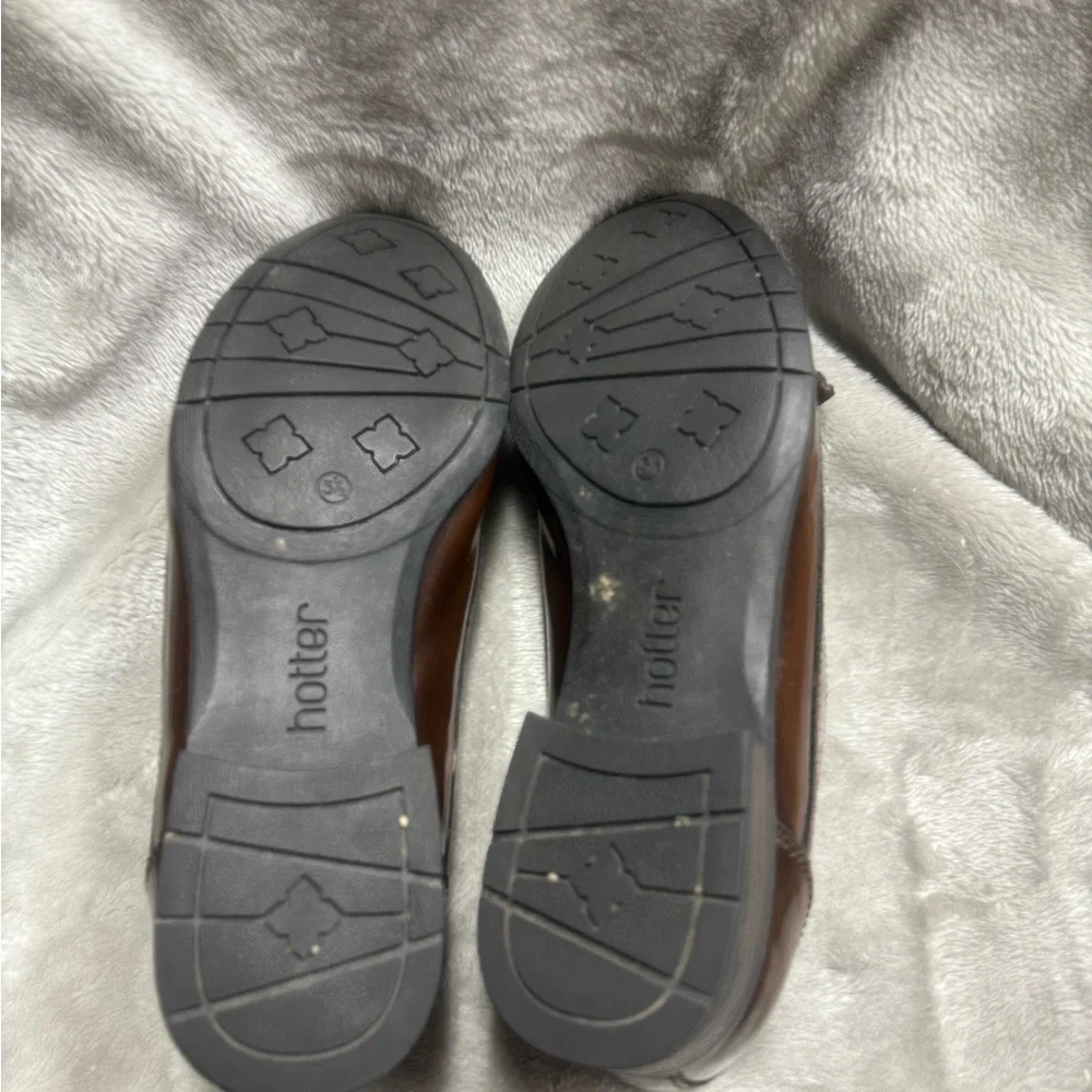 Hotter Women's Chocolate Brown Tassel Loafers - Picture 2 of 10